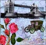 英国伦敦桥 复古装饰画