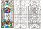 艺术玻璃 教堂彩绘图案