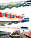 中铁铁路绿皮红皮火车列车模型