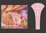 粉色少女心婚礼 扇形建筑