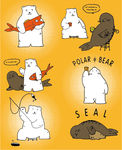 北极熊和海狮