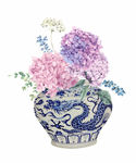 中国风青花瓷装饰画