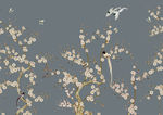 中式简约花朵艺术背景墙装饰画
