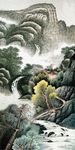 新中式远景山峰山水装饰画