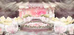 粉色浪漫婚礼仪式区