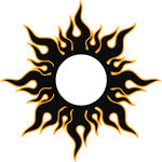 太阳矢量素材抽象烈日八神符号