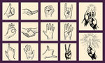矢量手绘手势系列