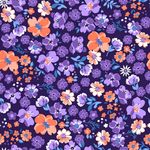 紫色花朵印花图案