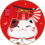 日式可爱招财猫地垫