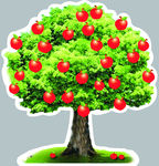 苹果树 卡通苹果树