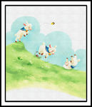 儿童插画三只小羊