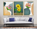梦幻花朵向日葵客厅装饰画