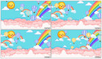 可爱卡通热气球彩虹 背景视频