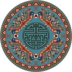 地毯丝巾中国纹样吉祥中式纹样装