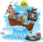 动物海盗船出海