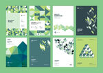 绿色等距几何设计风格宣传册