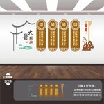 新中式中国风传统中医文化墙展板