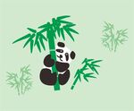 熊猫竹子家纺可爱装饰图案