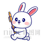 可爱卡通小白兔