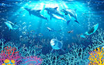 3D立体海底世界海洋馆背景墙