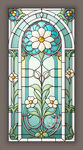 教堂蒂凡尼素雅雕花彩绘玻璃图案