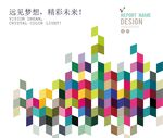 幾何抽象多彩圖