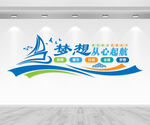 夢想起航勵志標語文化墻