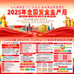 2025全國安全生產月宣傳海報