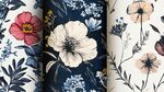 花卉圖案布料展示