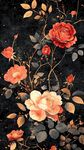 復(fù)古花卉插畫 玫瑰綻放
