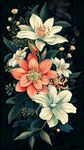 絢麗花卉插畫 自然之美