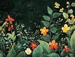 花卉綠植邊框插畫