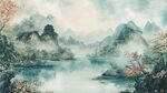 水墨山水間的詩意自然景致