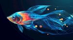 夢幻炫彩的科技風金魚
