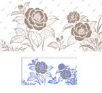 山茶花矢量圖案