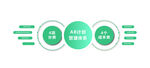 綠色圓形圖標展示數(shù)據(jù)信息