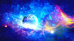 藍色星空宇宙星空圖