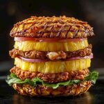 超厚鳳梨雞肉漢堡大賞