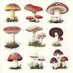 多樣蘑菇插畫集