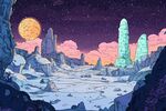 夢幻外星冰雪地貌景觀