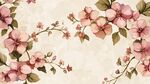 復(fù)古風(fēng)粉色花卉裝飾圖案