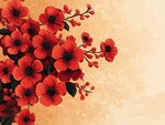 艷麗紅花朵朵綻放