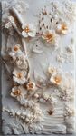 白玉蘭花浮雕藝術作品
