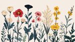 繽紛花卉插畫(huà)