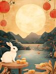 玉兔賞月享中秋