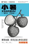 小暑荔枝時節(jié)創(chuàng)意海報