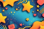夢幻星空卡通背景圖案