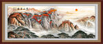 泰山日出五岳獨(dú)尊國(guó)畫山水