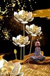禪意蓮花圖