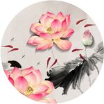 蓮花九魚圖